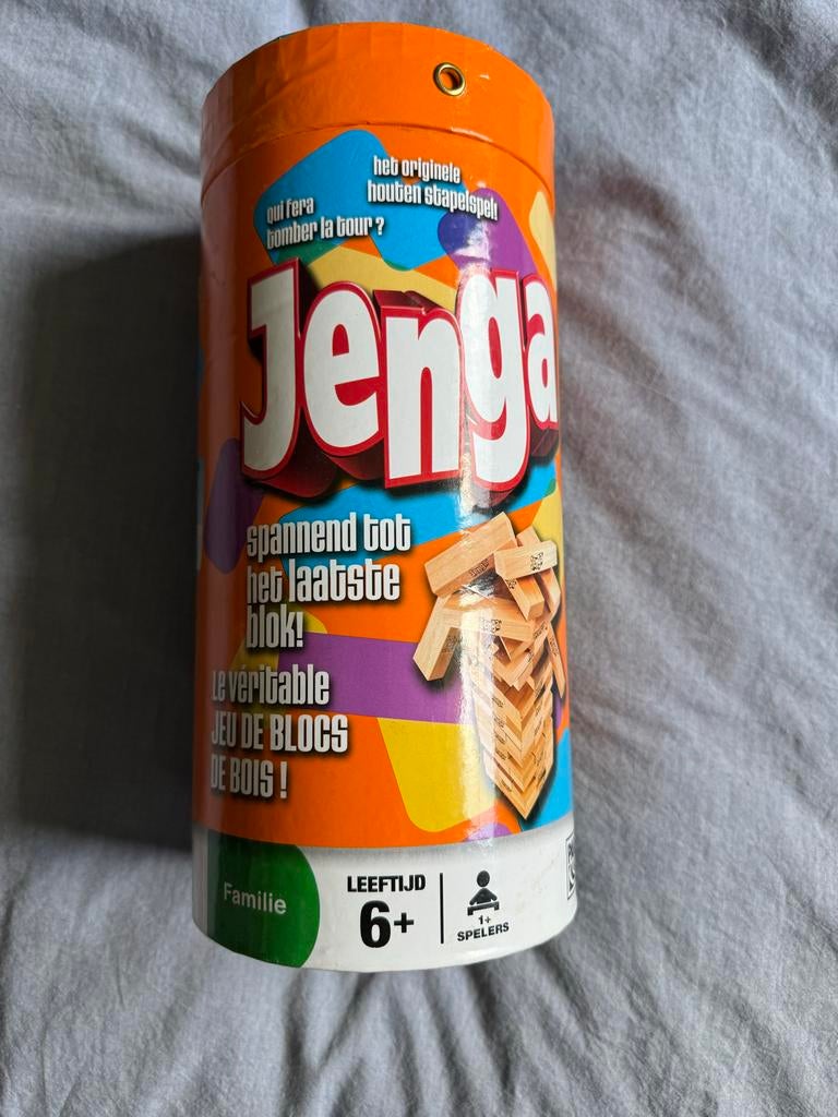 Jenga: Het originele houten stapelspel, Een of twee spelers, Ophalen, Zo goed als nieuw