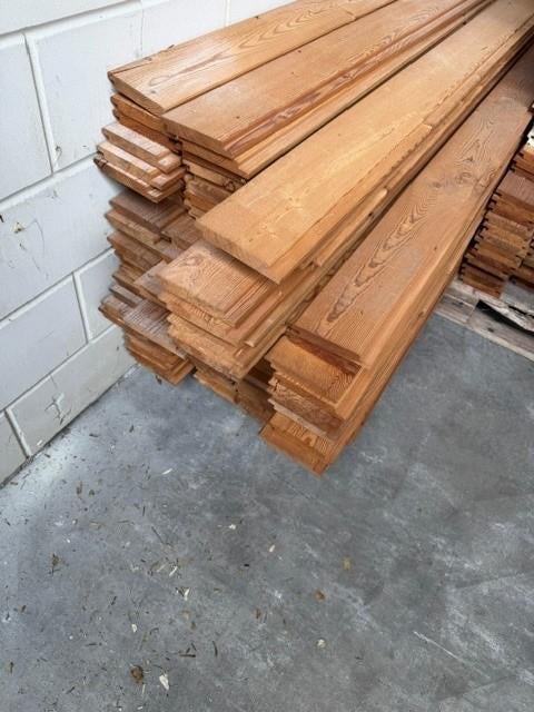 Siberisch Lariks volhout 737m, Tuin en Terras, Ophalen, Nieuw, 250 cm of meer, Planken