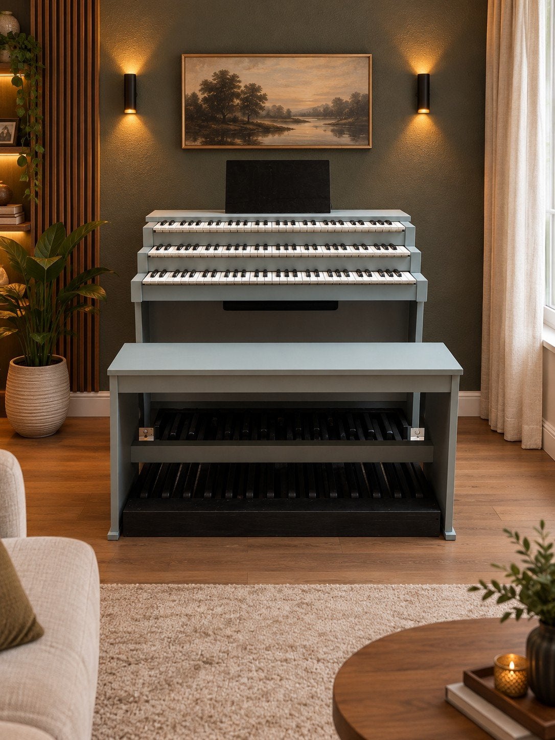 Uniek 3-klaviers digitaal orgel met pedaal en bank, Ophalen of Verzenden, Gebruikt, 3 klavieren, Orgel
