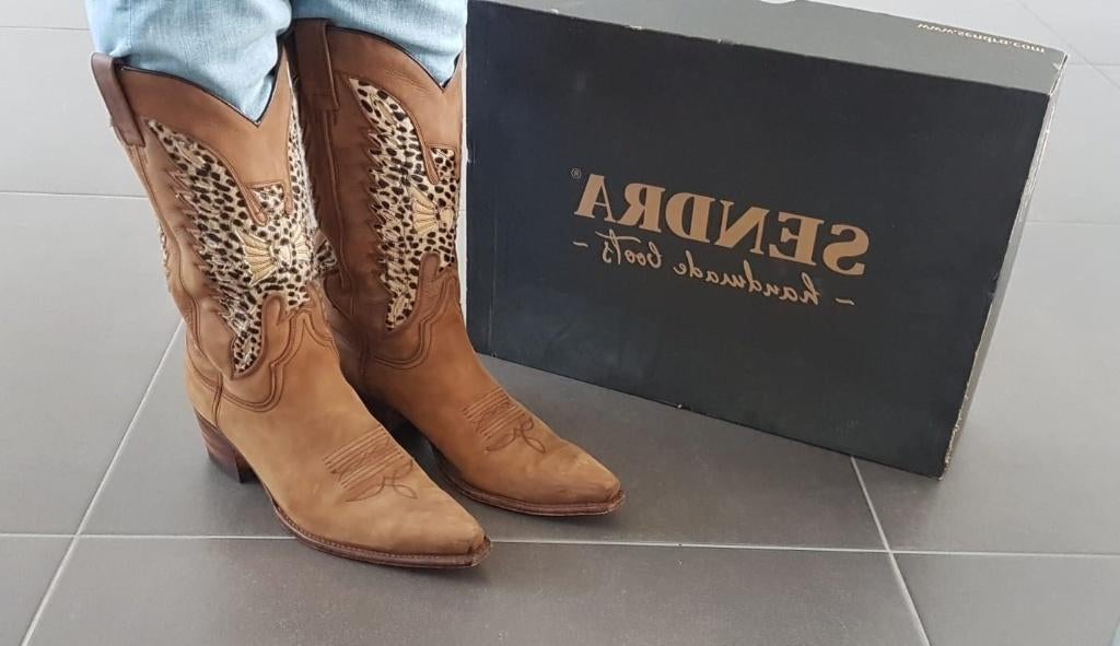 Cowboy Boots Sendra Handmade Nieuw Ongedragen 41 met Doos, Kleding | Dames, Schoenen, Bruin, Nieuw, Ophalen of Verzenden, Hoge laarzen