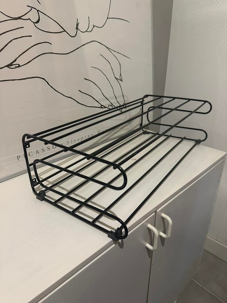 Ikea fran wandrek , schoenenrek zwart vintage, Wandkapstok, Ophalen of Verzenden, Zo goed als nieuw, Minder dan 100 cm