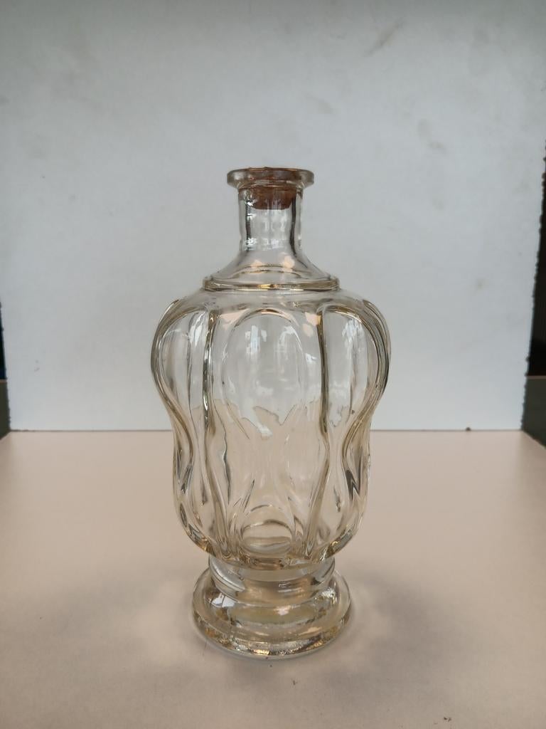 Oude glazen fles, afgebroken stop., Antiek en Kunst, Antiek | Glas en Kristal, Ophalen of Verzenden