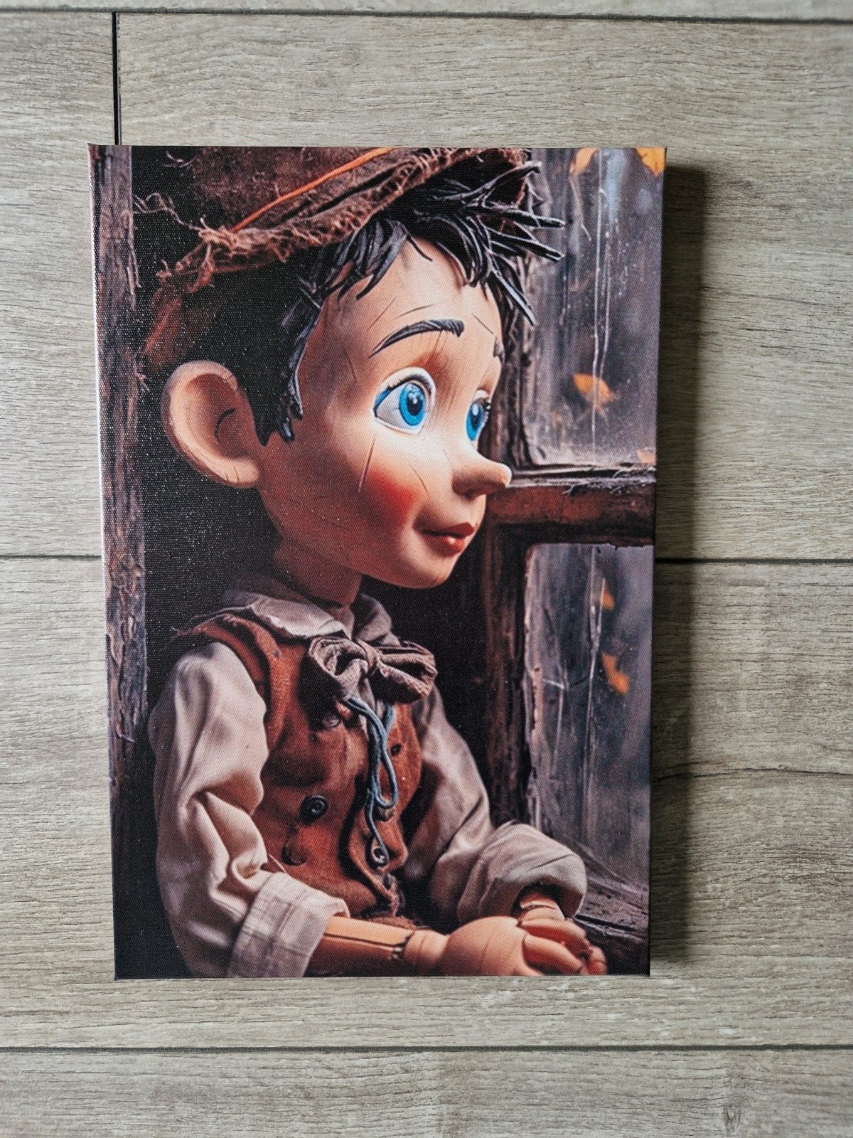 schilderijtje Pinokkio, Ophalen of Verzenden, Peter Pan of Pinokkio, Zo goed als nieuw