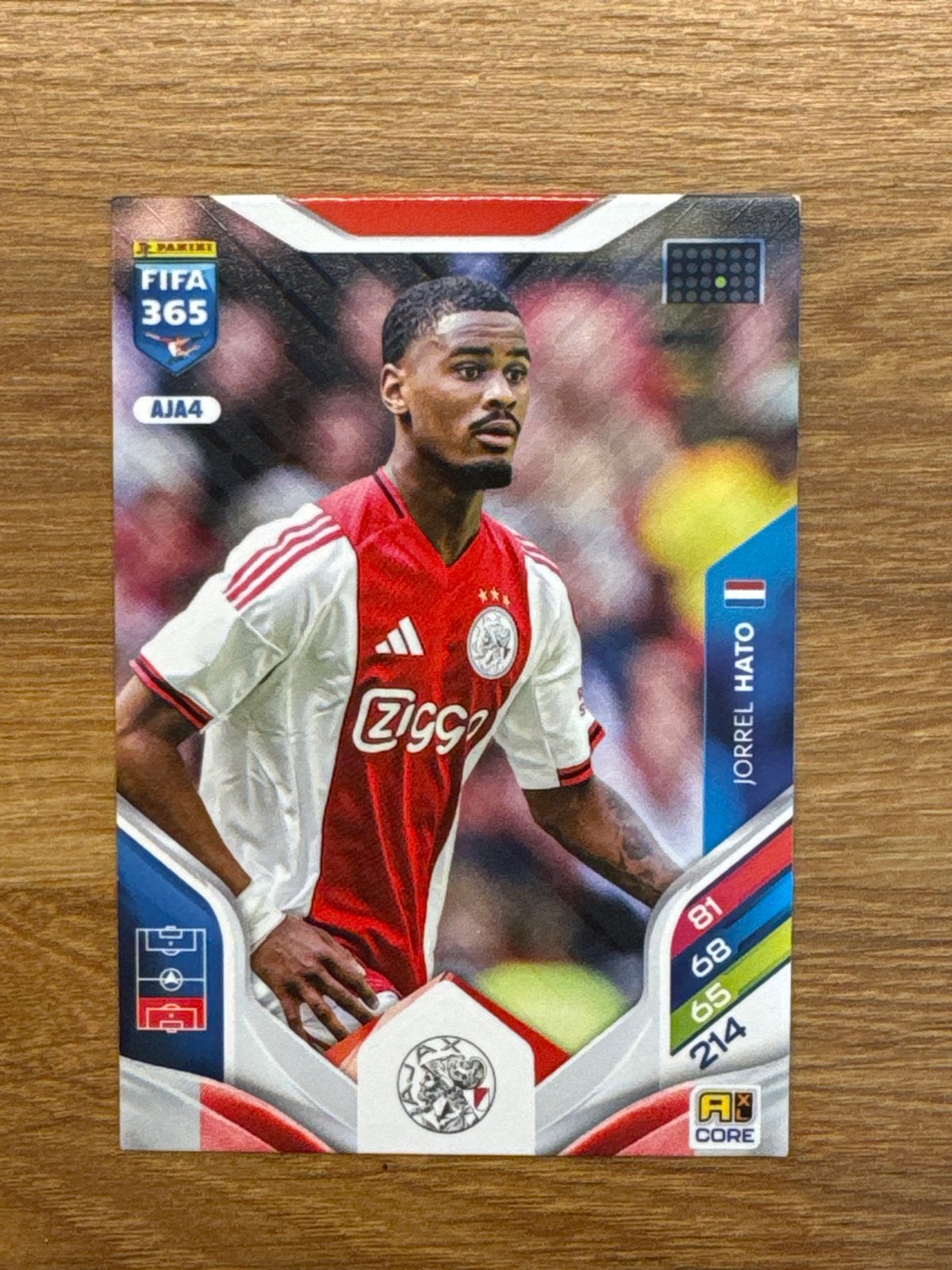 Jorrel Hato Panini FIFA 365 AJA4 Spelerskaart Ajax, Ophalen, Zo goed als nieuw, Ajax, Spelerskaart