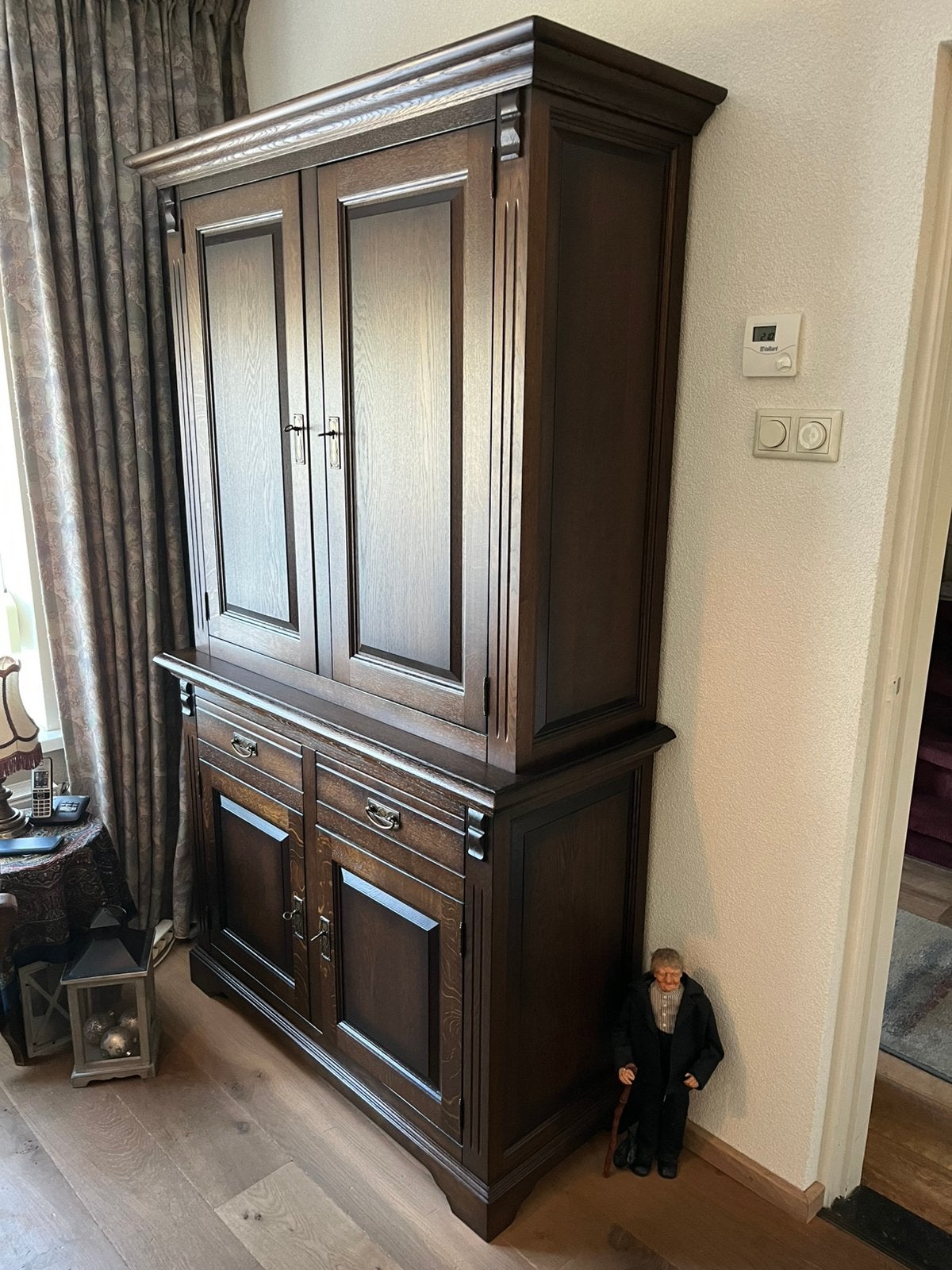 Eikenhouten kast, Ophalen, Gebruikt, Eikenhout, 150 tot 200 cm