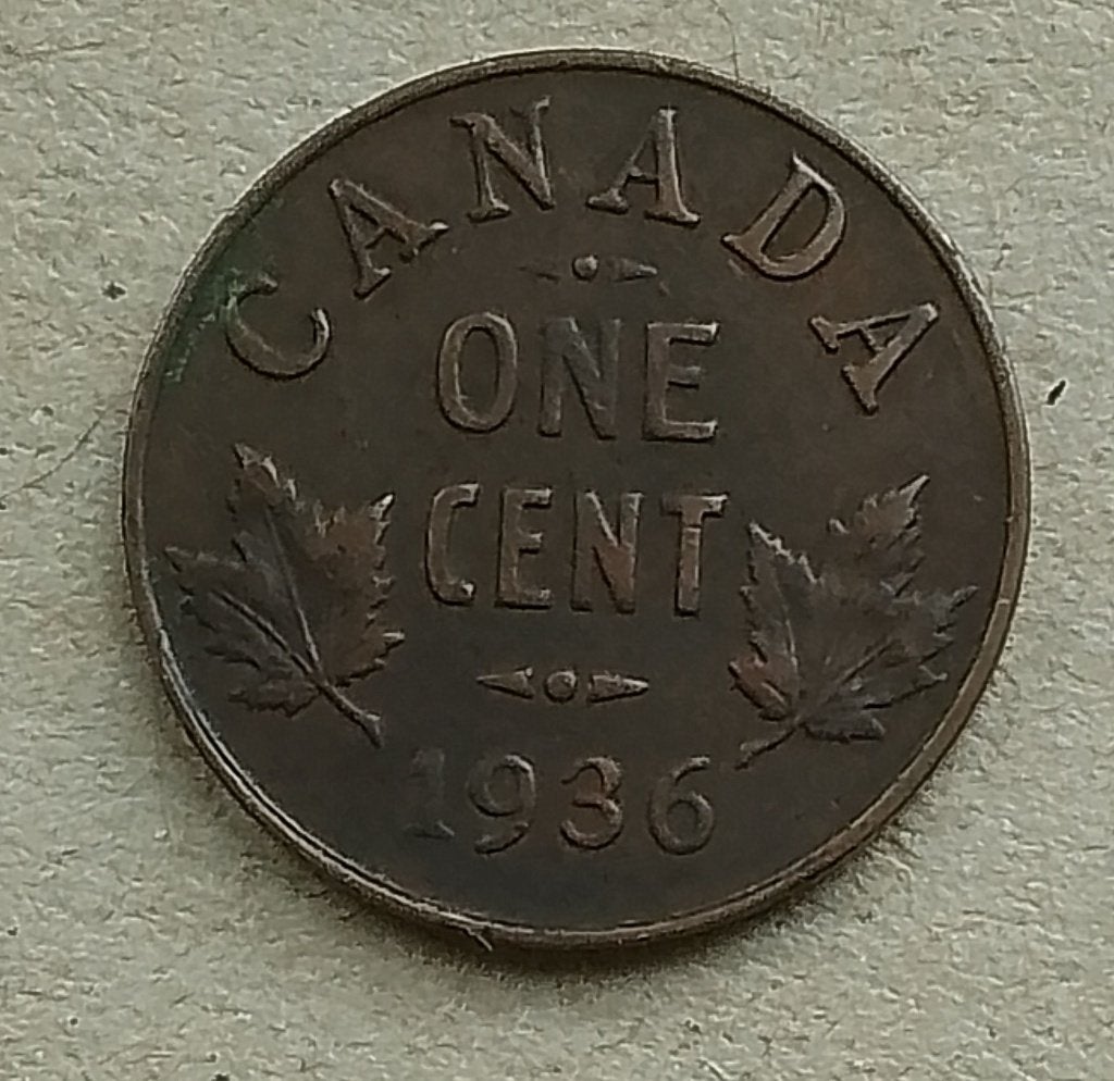 Canada, 1 cent 1936, Ophalen of Verzenden, Noord-Amerika, Losse munt