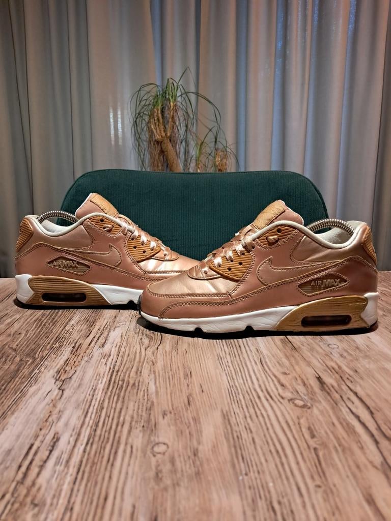 Nike Air Max 90 Premium 'Red Bronze' Size 37,5, Overige kleuren, Nike, Ophalen of Verzenden, Sneakers of Gympen