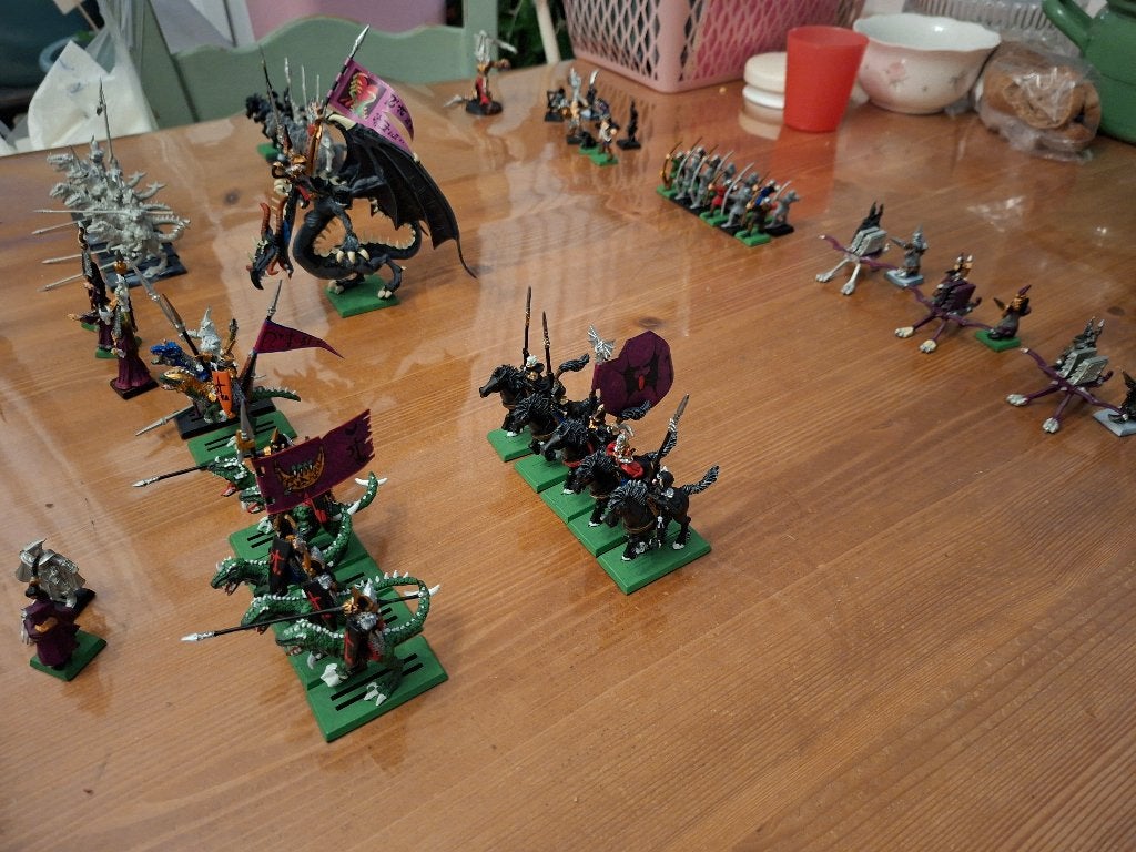 Warhammer Fantasy Dark Elves Metal OOP Leger the Old World, Gebruikt, Figuurtje(s), Warhammer, Ophalen of Verzenden