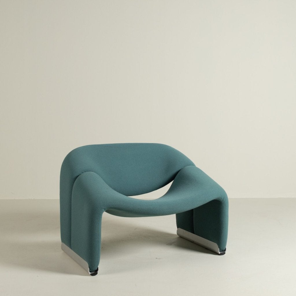 Artifort F598 Groovy Fauteuil Turquoise Stof, Huis en Inrichting, Artifort, Zo goed als nieuw, Niet ingevuld, Niet ingevuld