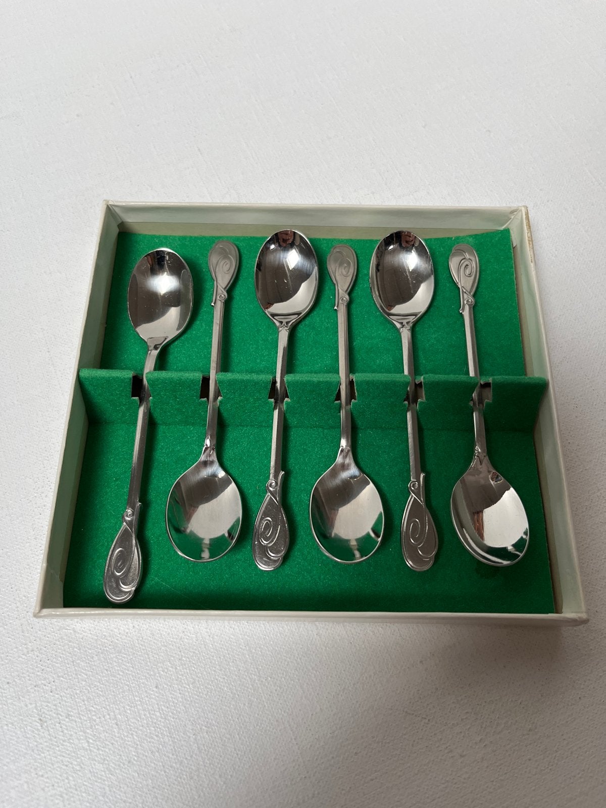 Sola theelepeltjes set van 6 in originele doos, Antiek en Kunst, Ophalen of Verzenden