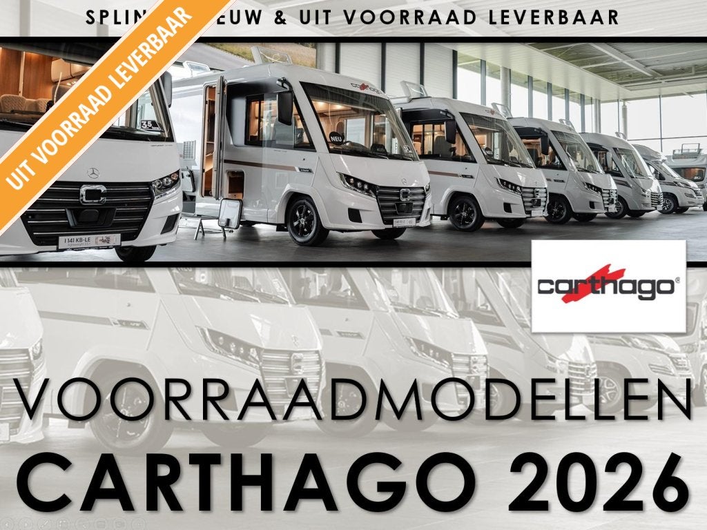 Carthago uitverkoop 2026 modellen: Hoge kortingen, Caravans en Kamperen, Campers, Fiat, Bedrijf, Diesel, Carthago