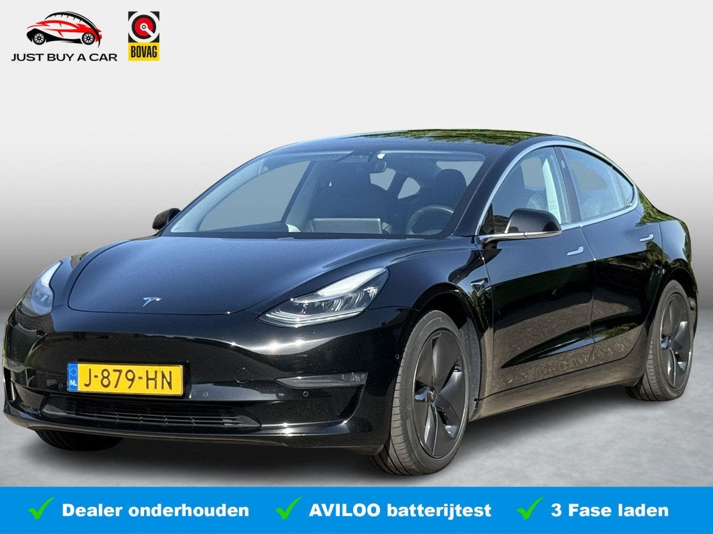 Tesla Model 3 Long Range AWD 75 kWh SOH 88,7% / Facelift / +, Auto's, Tesla, Stof, Met garantie (alle), Zwart, Origineel Nederlands
