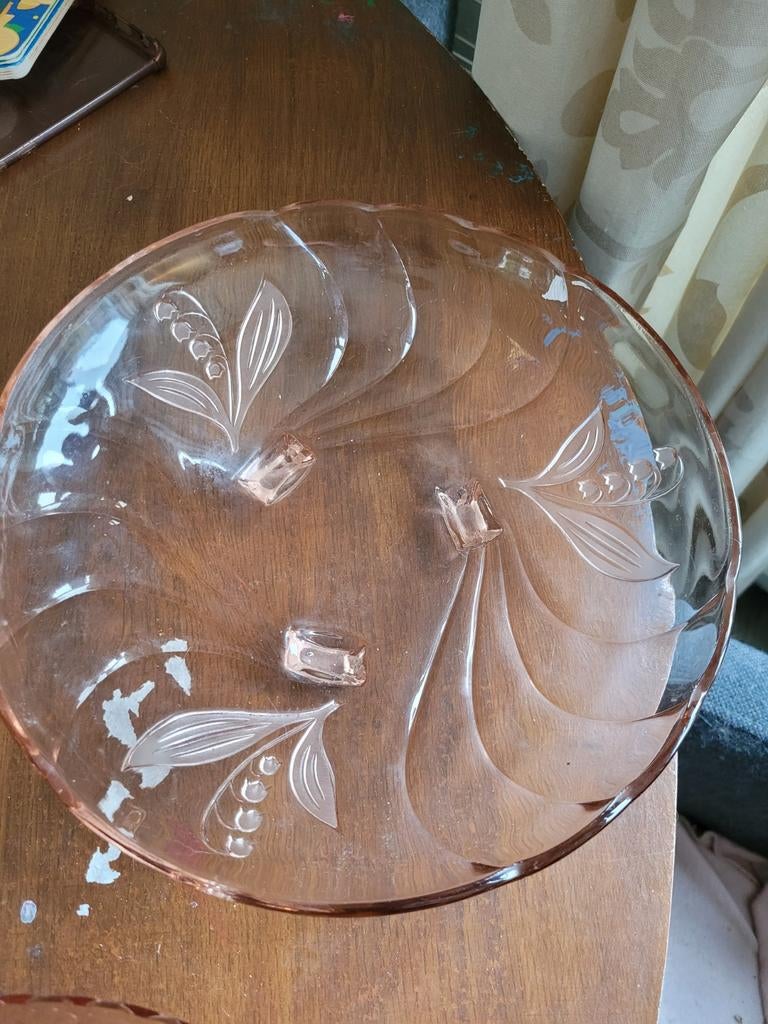 Vintage Roze Glaswerk Set - Diverse Stukken, Antiek en Kunst, Antiek | Glas en Kristal, Ophalen of Verzenden