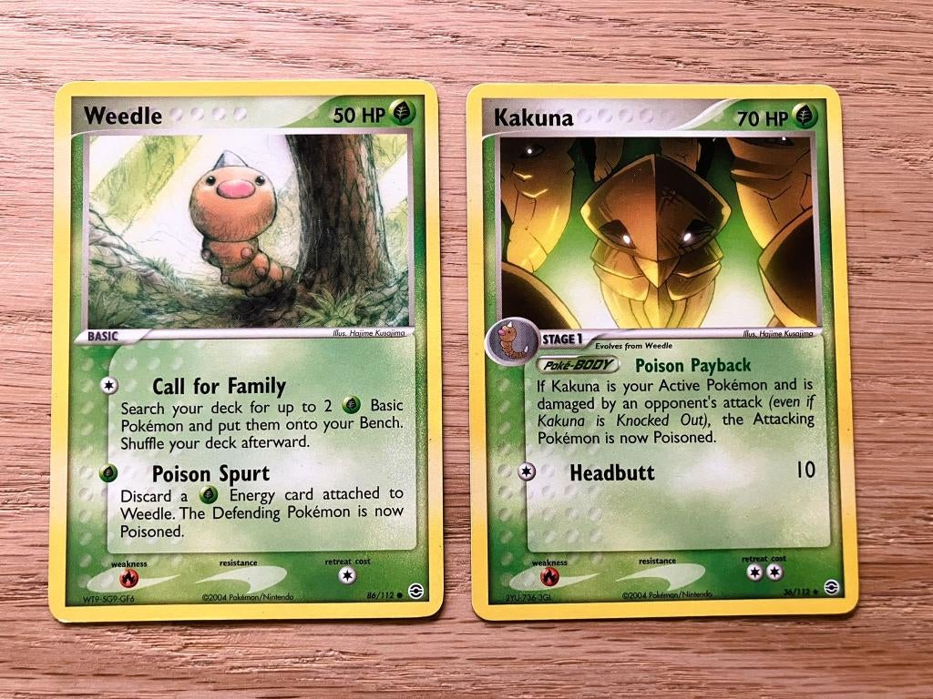 Weedle & Kakuna - EX FireRed & LeafGreen, Ophalen of Verzenden, Meerdere kaarten