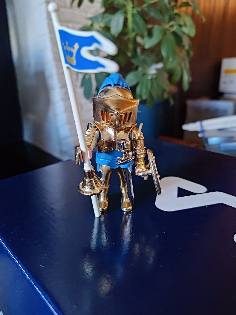 Playmobil gouden ridder, Ophalen of Verzenden, Gebruikt