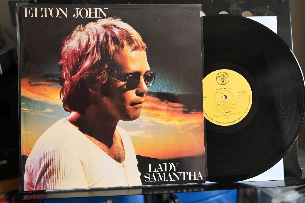 LP 1980 Elton John    " Lady Samantha ", 1980 - 1989, Ophalen of Verzenden, Zo goed als nieuw, Inclusief binnenhoes