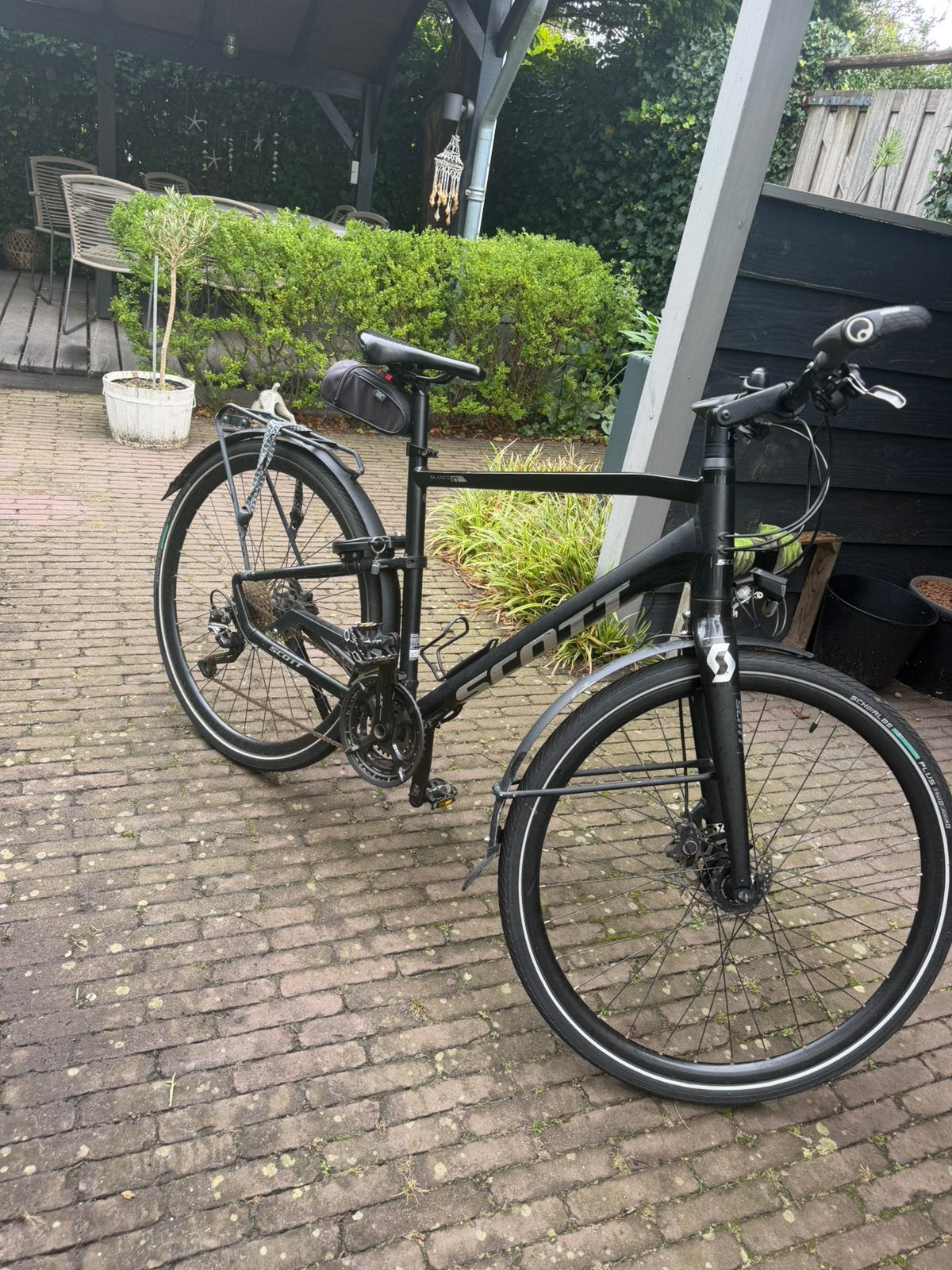 Scott hybride/trekkingfiets, zwart, Ophalen, Gebruikt, Meer dan 20 versnellingen, Overige merken