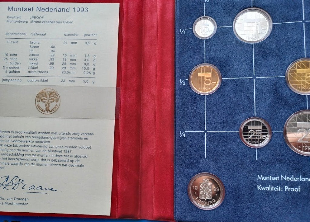 Jaarset Nederland 1993 Proof, Postzegels en Munten, Verzenden, Koningin Beatrix, Overige waardes, Setje
