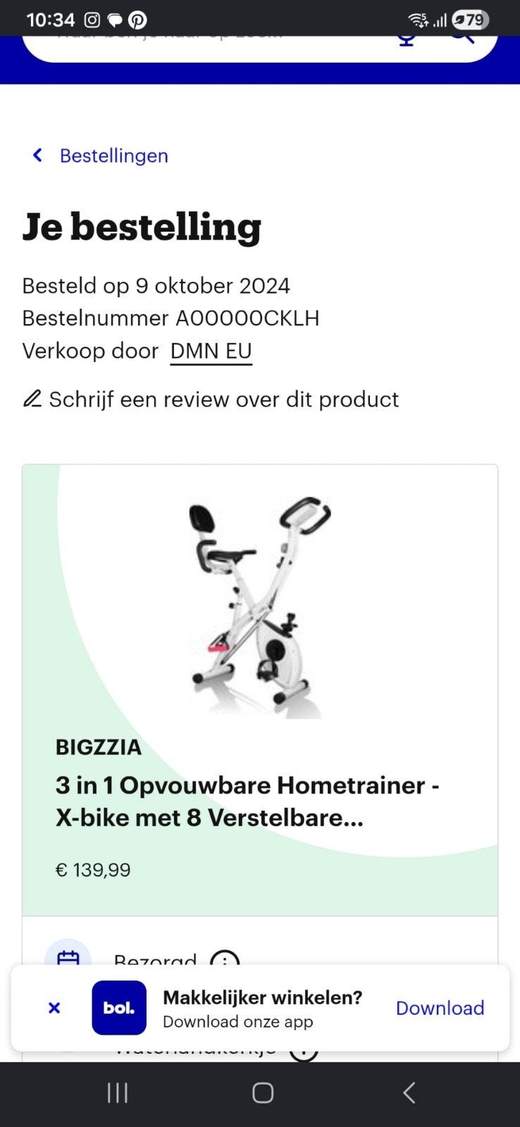 BIGZZIA 3-in-1 Opvouwbare Hometrainer X-bike, Ophalen of Verzenden