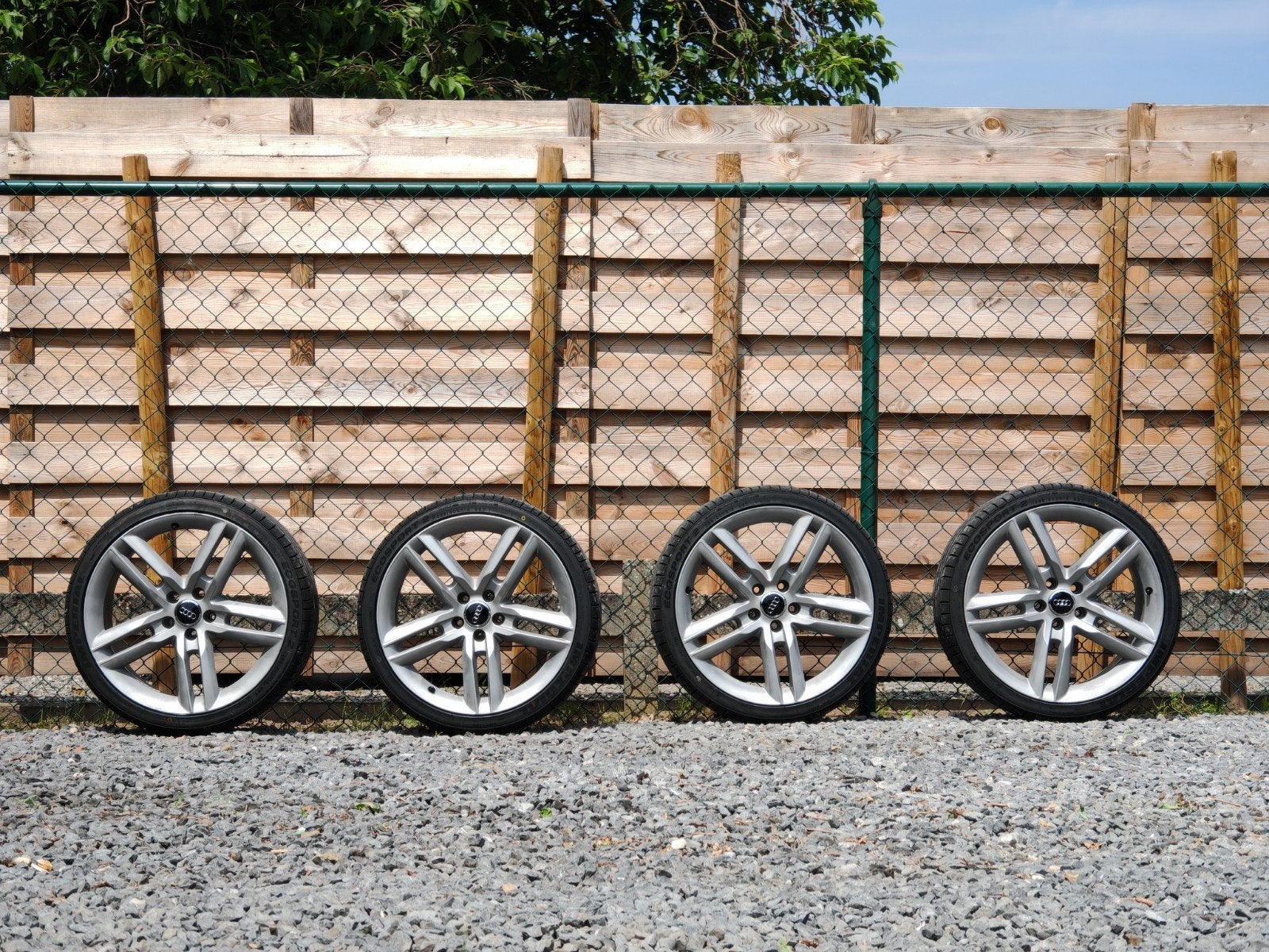 19" Velgen, 5x112, 9J, ET32, Nieuwe Banden 265/30, Ophalen of Verzenden