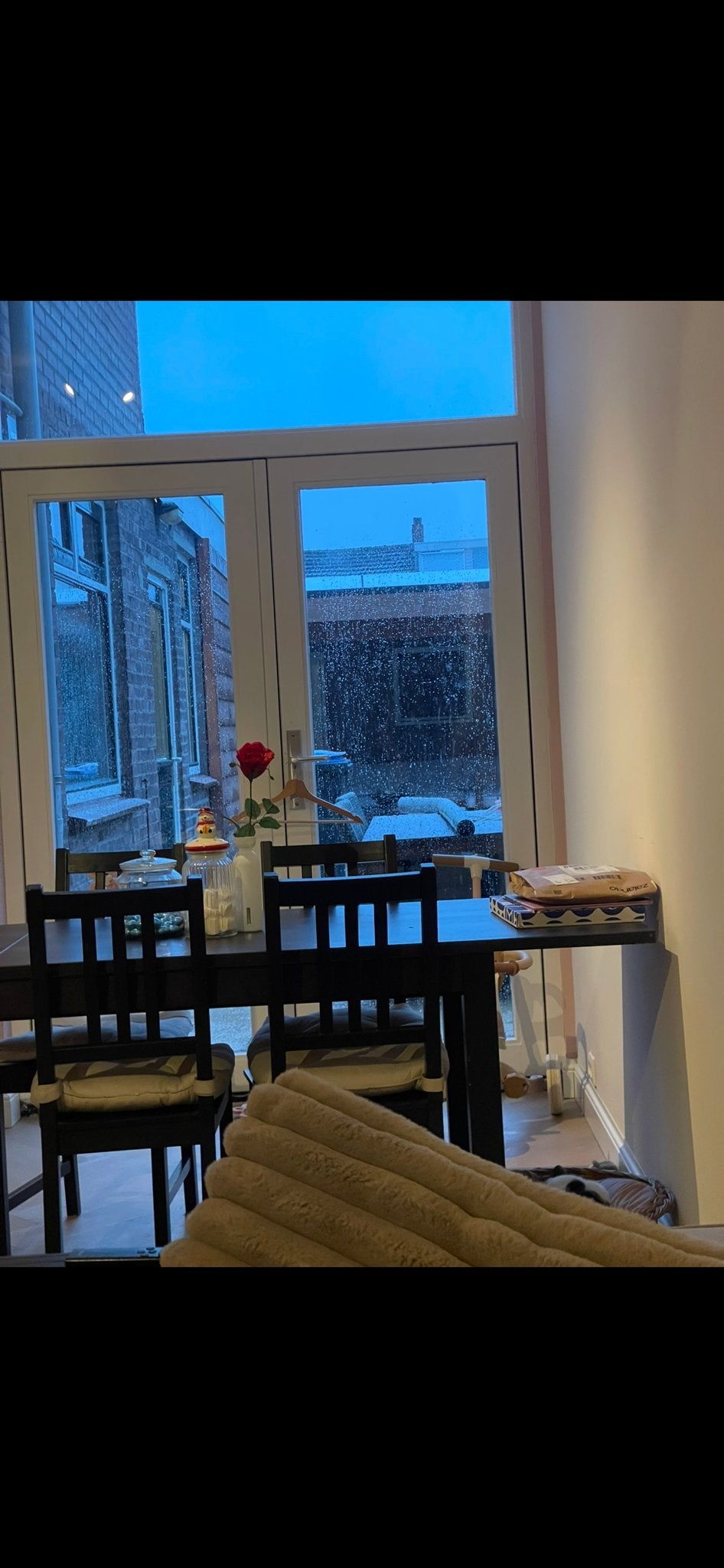 IKEA Uitschuifbare Eettafel met 6 Stoelen, Huis en Inrichting, Tafels | Eettafels, Ophalen, Gebruikt, 50 tot 100 cm, Vijf personen of meer