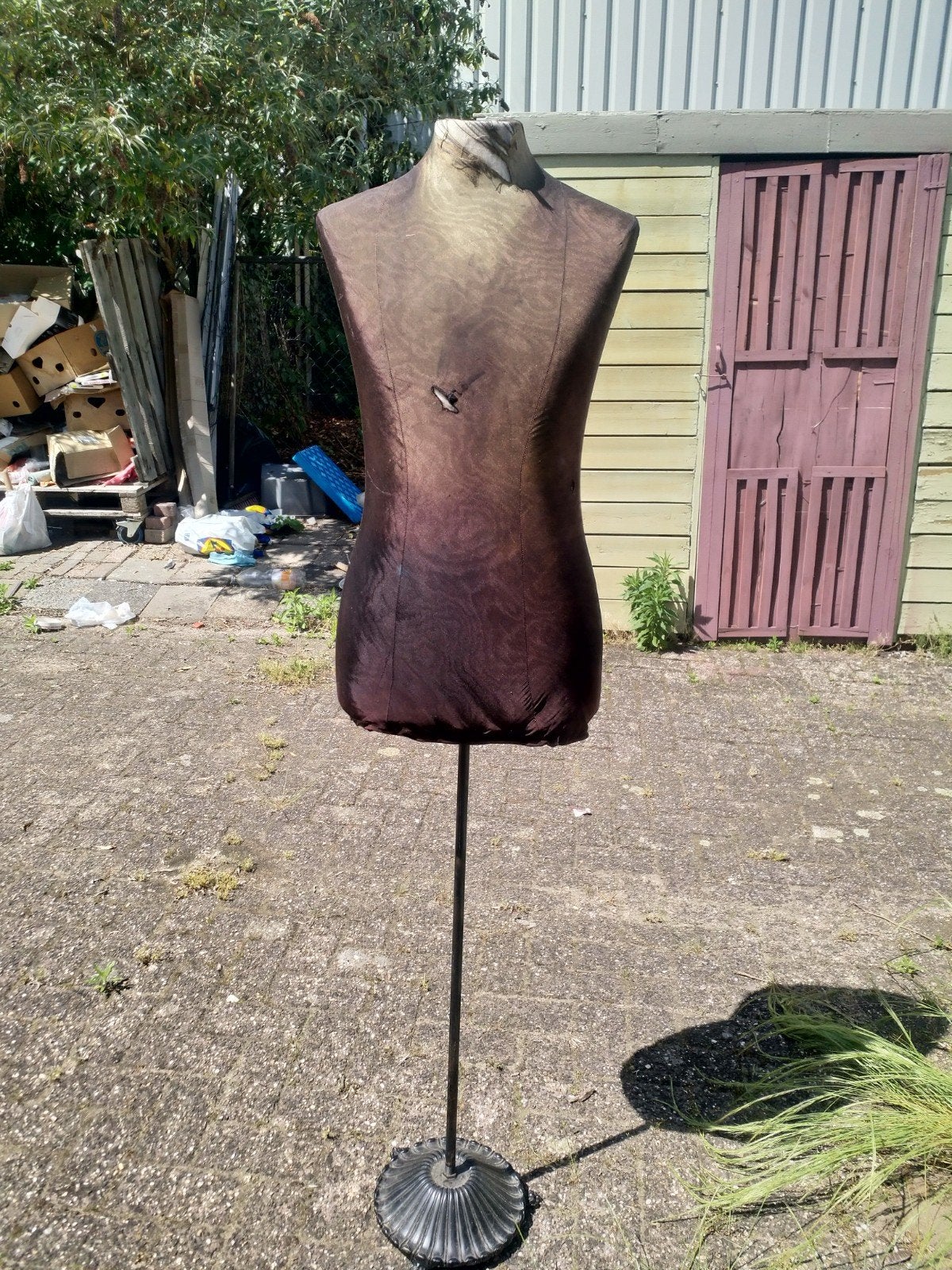 Antieke Franse Paspop met Metalen Voet 155cm, Ophalen of Verzenden