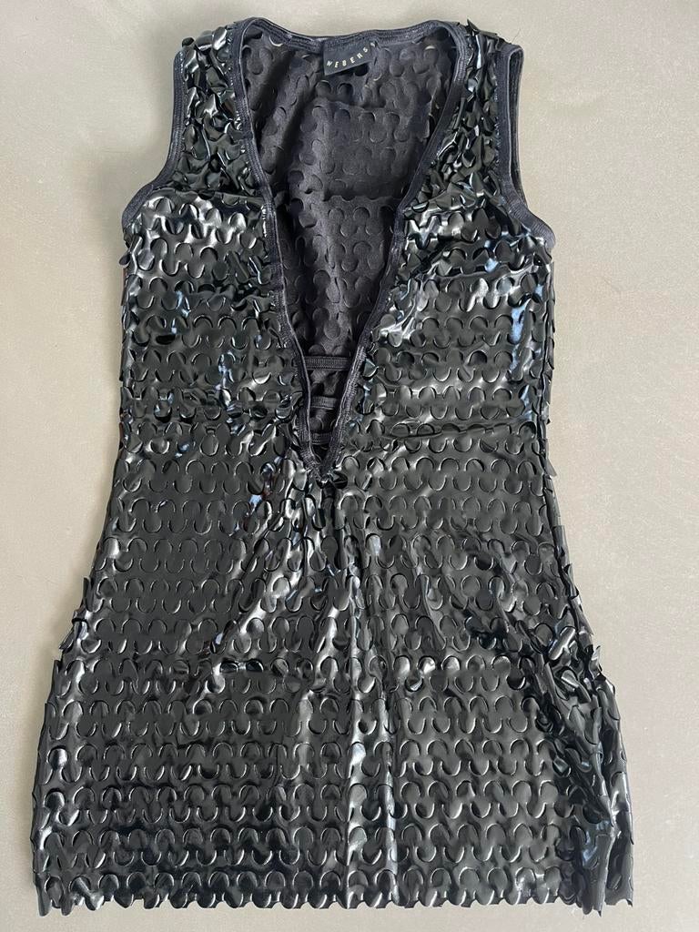 Lak setje. Rok/top. Zwart schub. Maat M, Maat 38/40 (M), Overige typen, Verzenden, Zwart