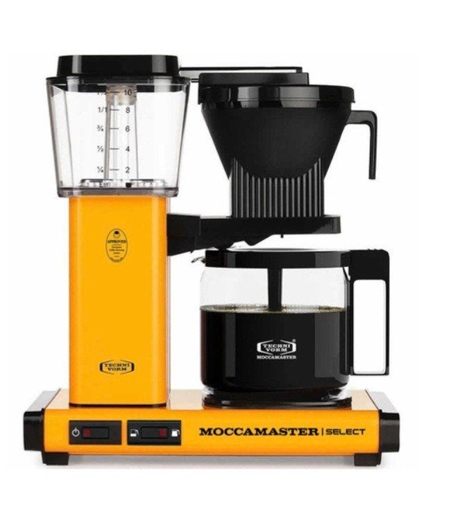 Moccamaster Select Geel - Nieuw in doos met aankoopbon, 10 kopjes of meer, Gemalen koffie, Ophalen of Verzenden, Koffiemachine