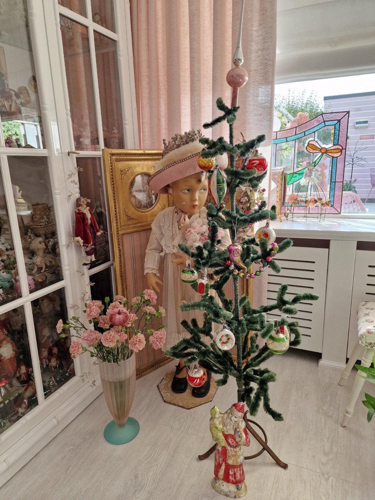 Oude Chenille Kerstboom, Ophalen of Verzenden
