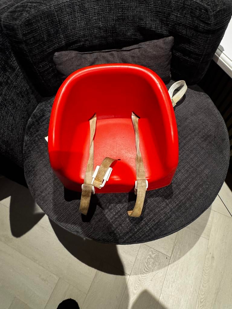 Rood stoelverhoger zitje met gespen voor eetstoel, Ophalen, Gebruikt, Overige typen, Gordel(s)