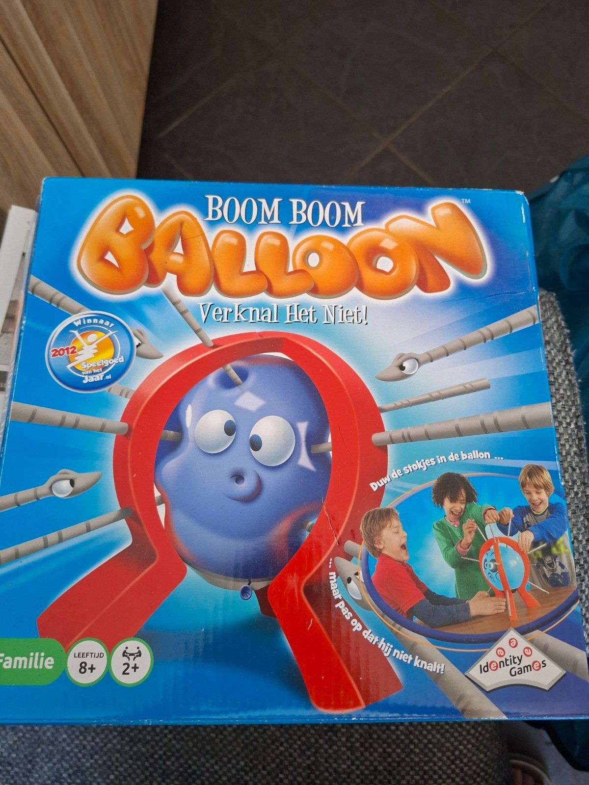 Boom Boom Balloon: Verknal Het Niet! - Familie Spel, Vijf spelers of meer, Ophalen of Verzenden, Gebruikt, Identity Games