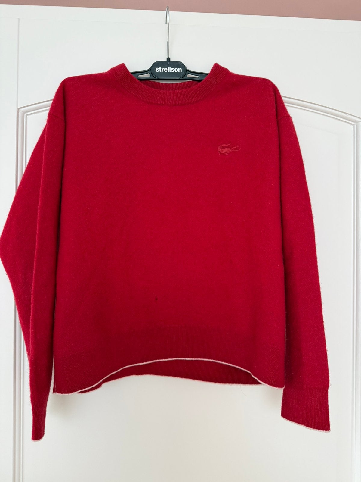 Lacoste wollen trui 38, Ophalen of Verzenden, Zo goed als nieuw, Maat 38/40 (M), Rood