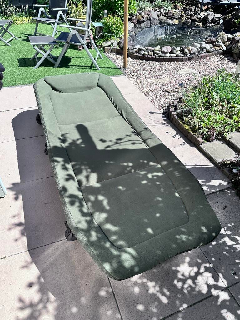 Comfortabele vis stretcher/bedchair - Zo goed als nieuw, Ophalen of Verzenden, Zo goed als nieuw