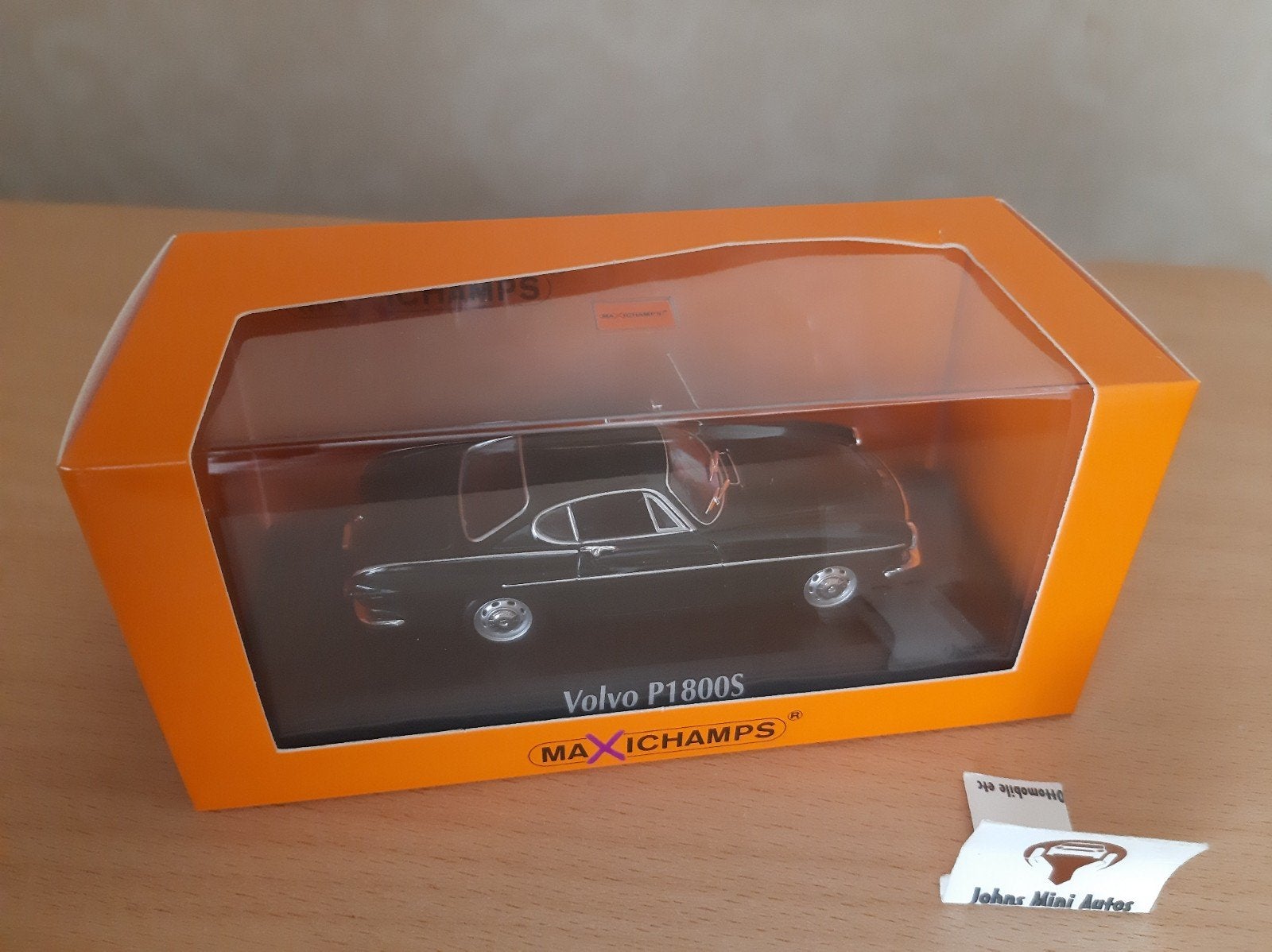 Volvo P1800S Coupe 1969 donkergroen van Maxichamps 1:43, Overige merken, Auto, Nieuw, Ophalen of Verzenden