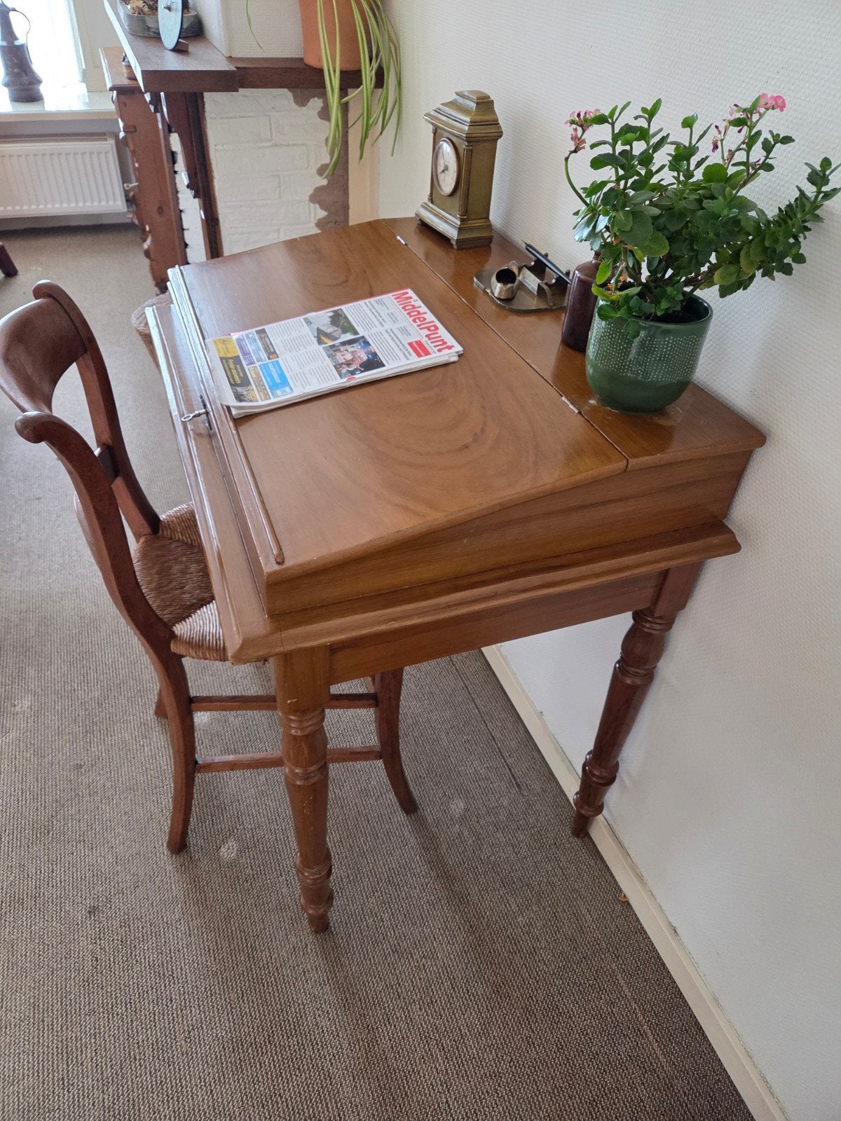 Bureau, Huis en Inrichting, Ophalen, Gebruikt, Hout, Antiek