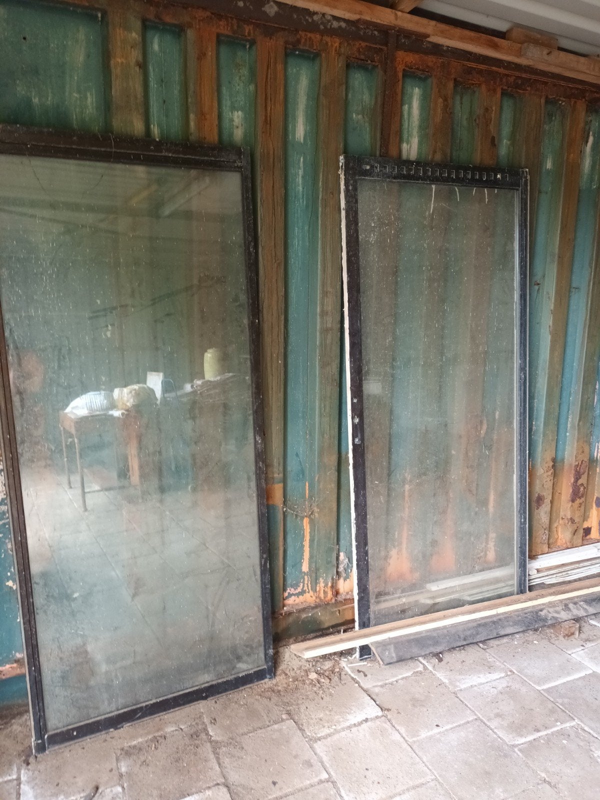gratis Diverse glasplaten van dik glas, Ophalen, Gebruikt, 80 tot 120 cm, 160 cm of meer