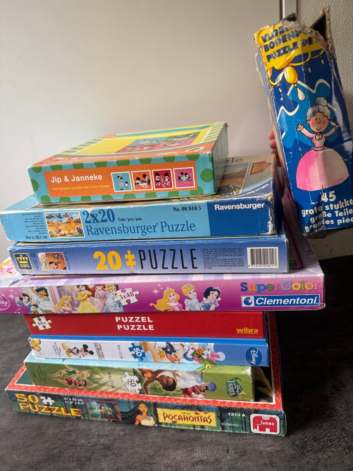 Grote collectie diverse kinderpuzzels, Ophalen, 10 tot 50 stukjes, Zo goed als nieuw, 4 tot 6 jaar