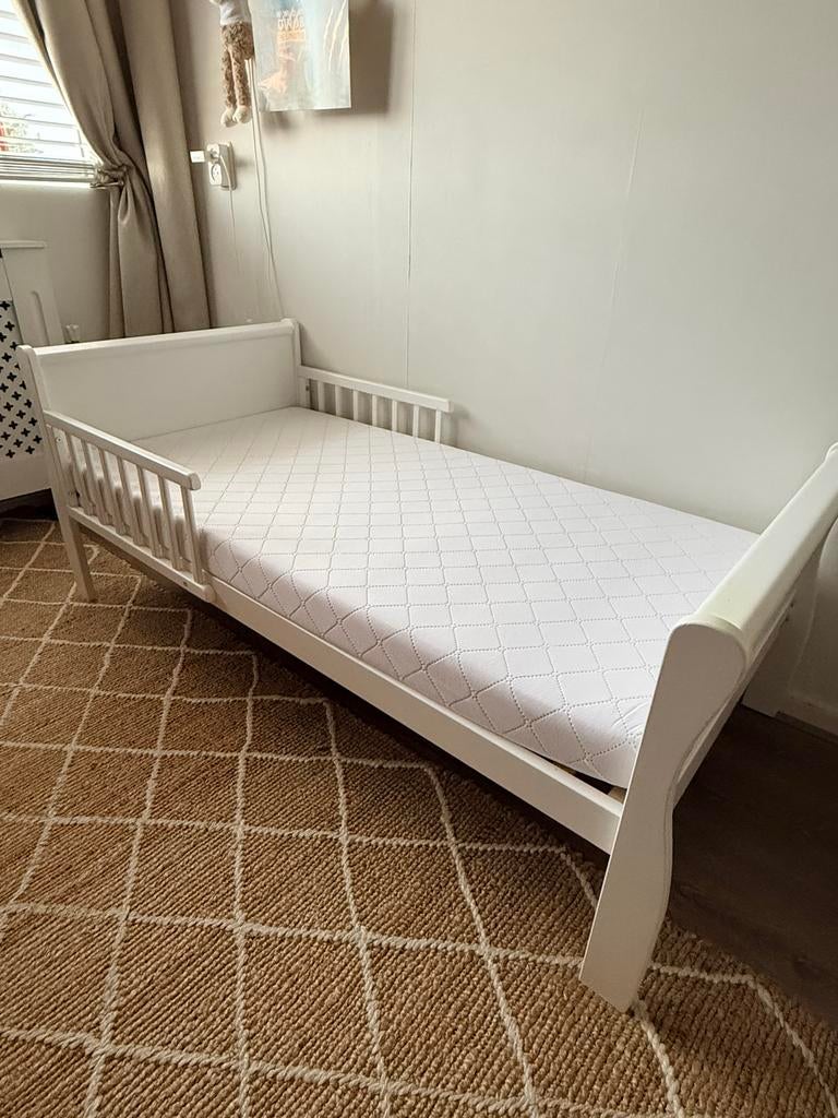 Woodies Noble Peuterbed 70x140cm - Wit, Kinderen en Baby's, Ophalen, Gebruikt, 70 tot 85 cm, 140 tot 160 cm