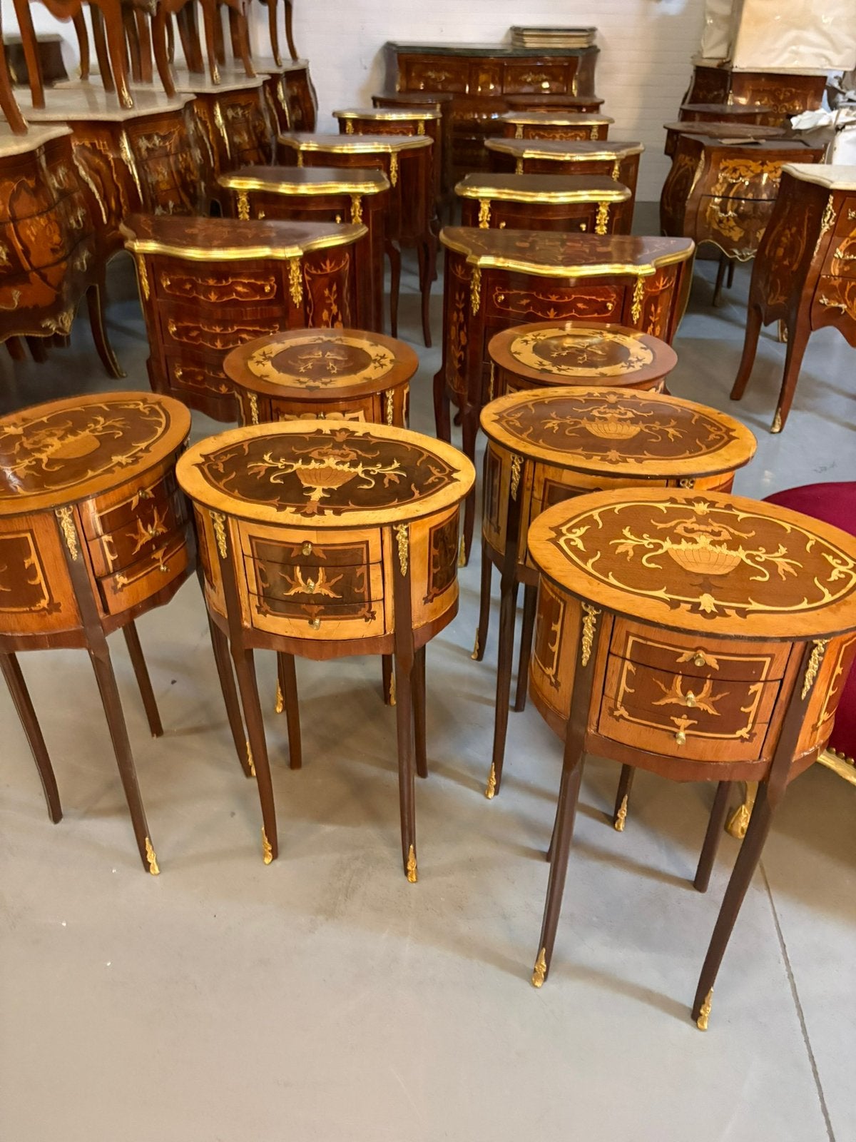 Bijzettafel met 3 lade, 45 tot 60 cm, Minder dan 55 cm, Rond, Ophalen of Verzenden