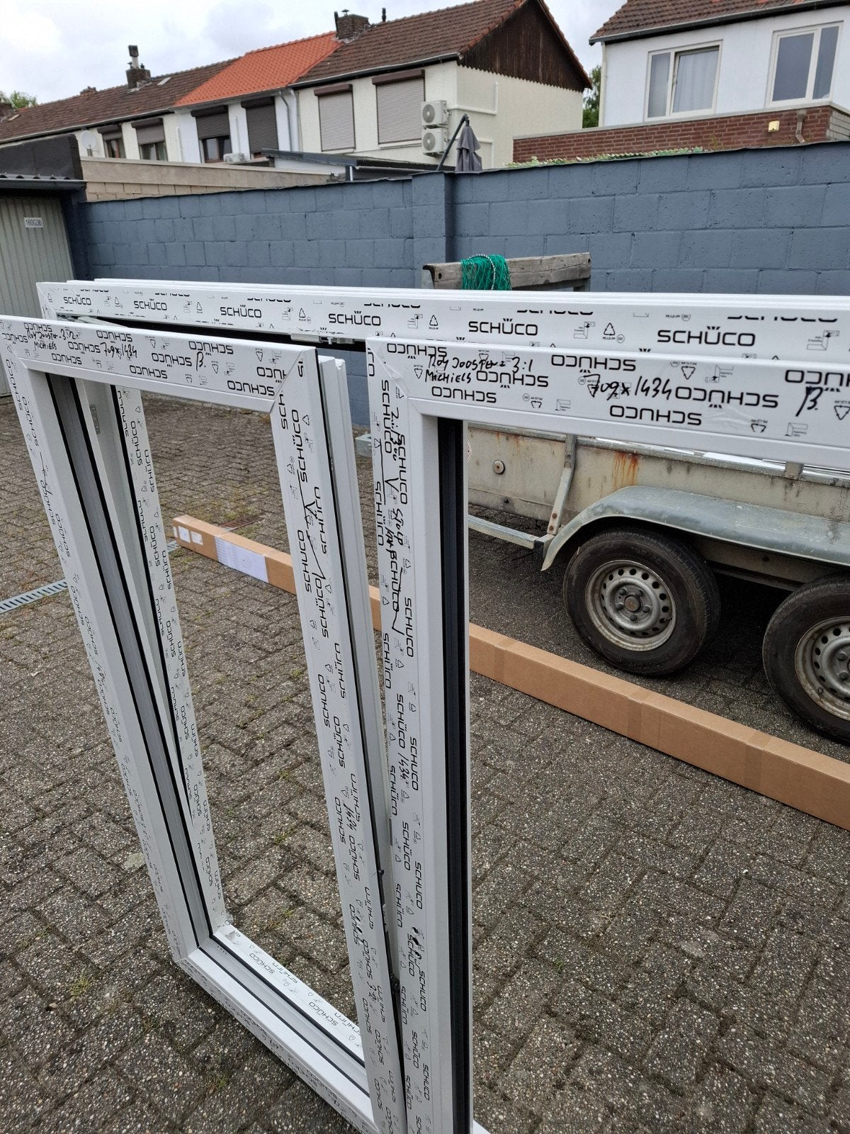 Kunststof kozijn, Doe-het-zelf en Verbouw, Kunststof, Raamkozijn, Nieuw, Inclusief glas