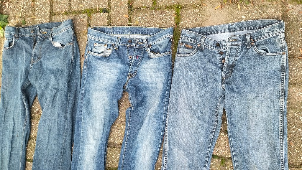 3 spijkerbroeken maat 30/34., Blauw, Wrangler, W32 (confectie 46) of kleiner, Ophalen of Verzenden