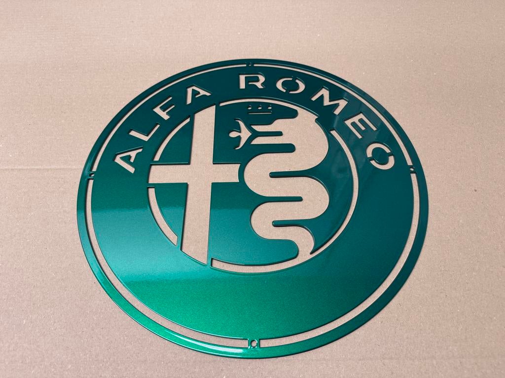 Alfa Romeo logo van staal, Verde Montreal, Ophalen of Verzenden, Nieuw, Auto's