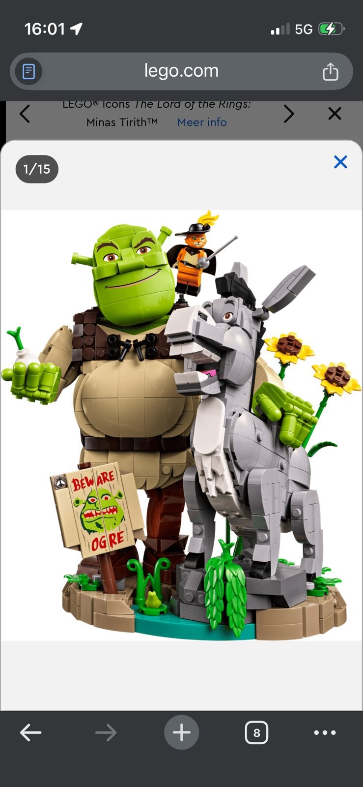 Lego Shrek donkey and puss-boots nieuw in doos., Ophalen, Nieuw