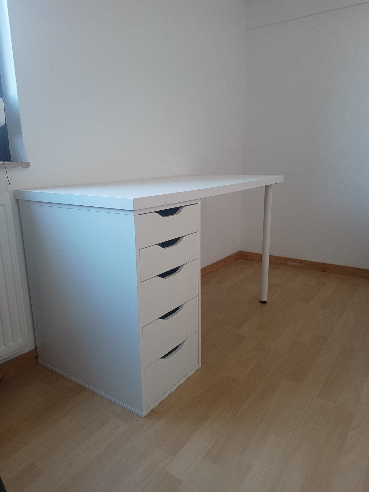 Wit Bureau met 5 Lades, Huis en Inrichting, Bureaus, Met lades, 150 cm, 50 cm, Ophalen of Verzenden