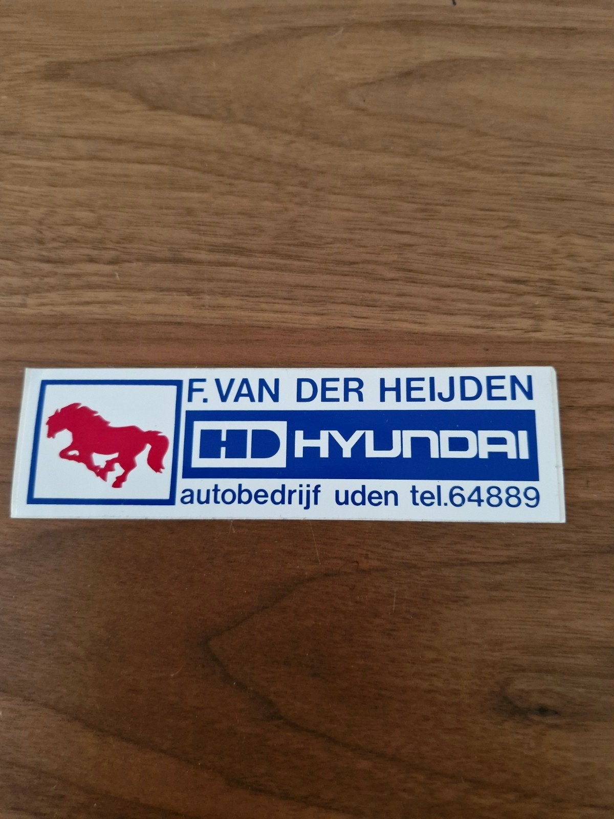 429 Vintage Hyundai F. van der Heijden autobedrijf Uden stic, Ophalen of Verzenden