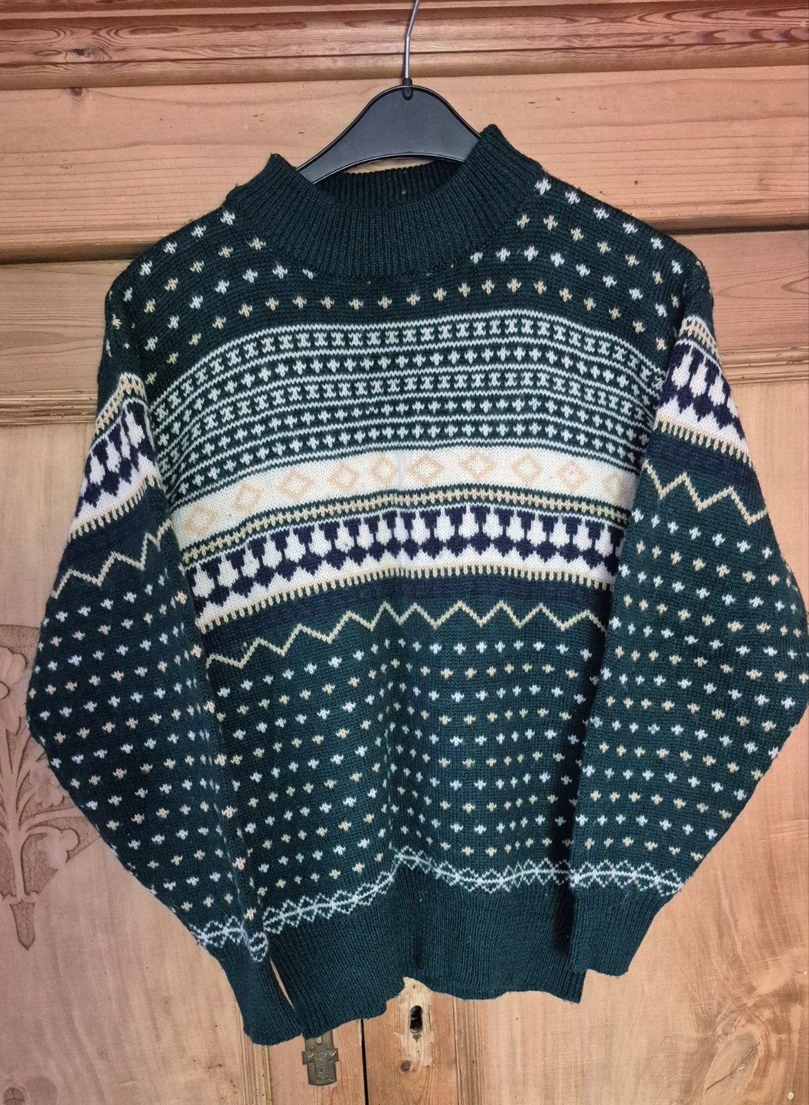 Allen & Hanson wollen herentrui Japans vintage- Maat L, Kleding | Heren, Ophalen of Verzenden, Gedragen, Maat 52/54 (L), Groen