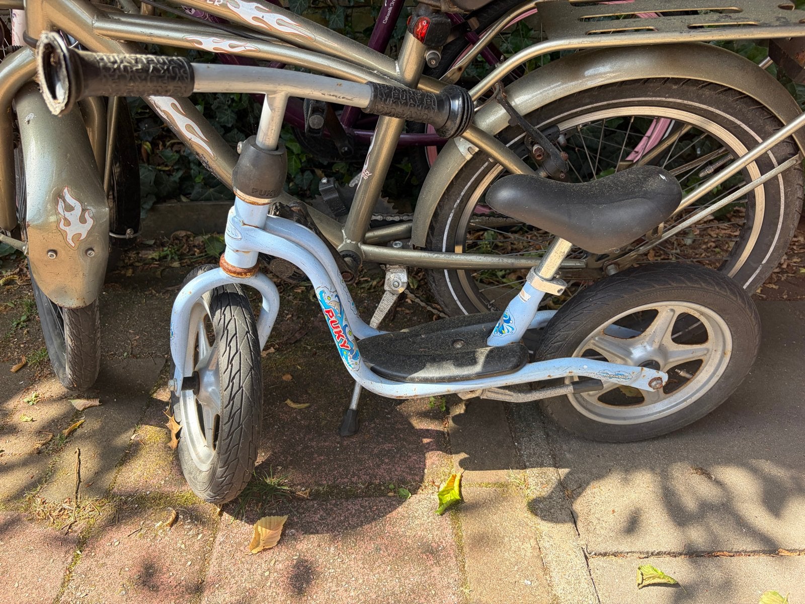 Puky loopfiets, lichtblauw, 12 inch, Ophalen, Gebruikt, Terugtraprem, Minder dan 16 inch