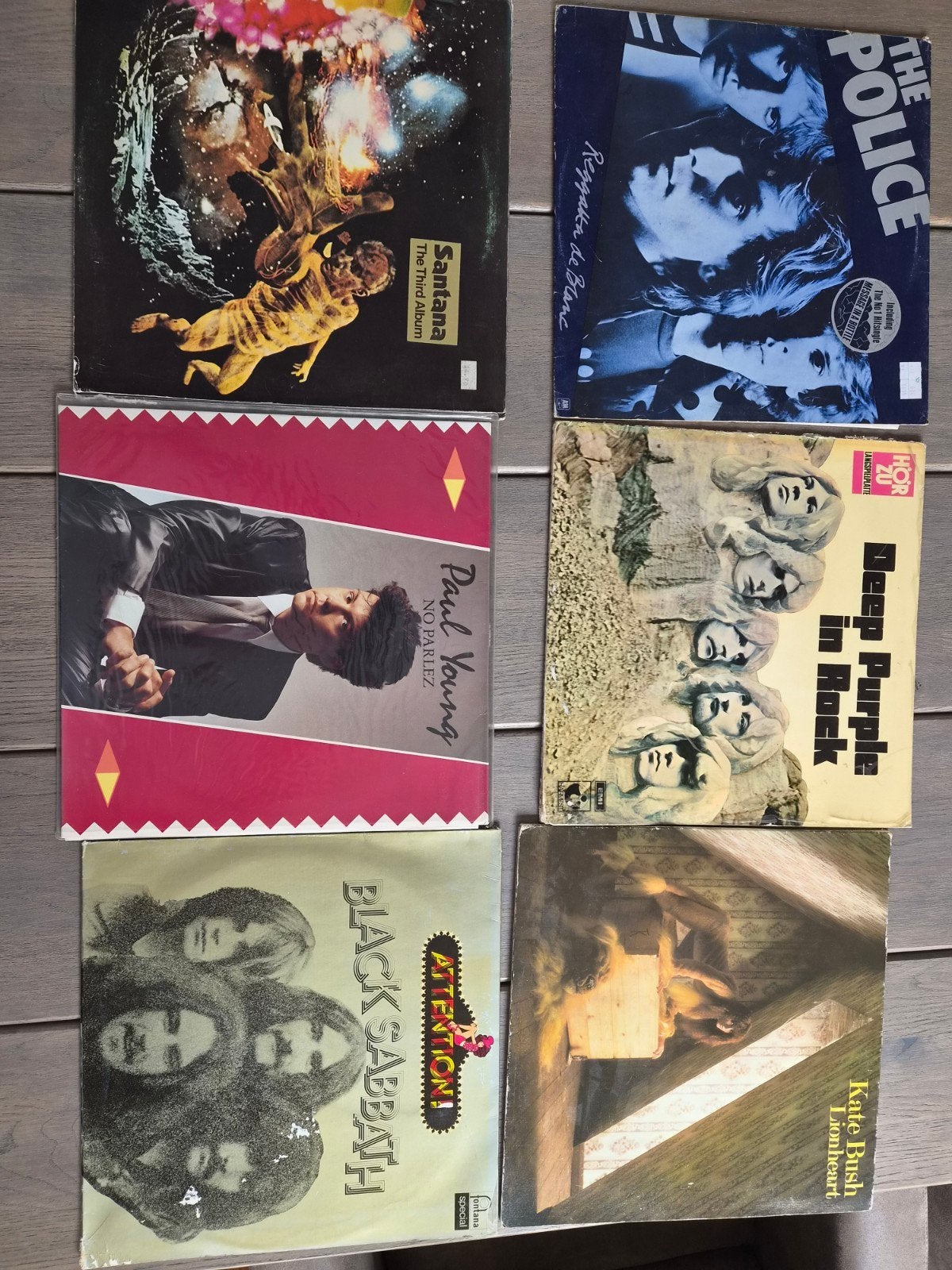 Lp Santana, The Police, Deep Purple, Paul Young, Kate Bush, LP, Gebruikt, Ophalen of Verzenden, Classic Rock