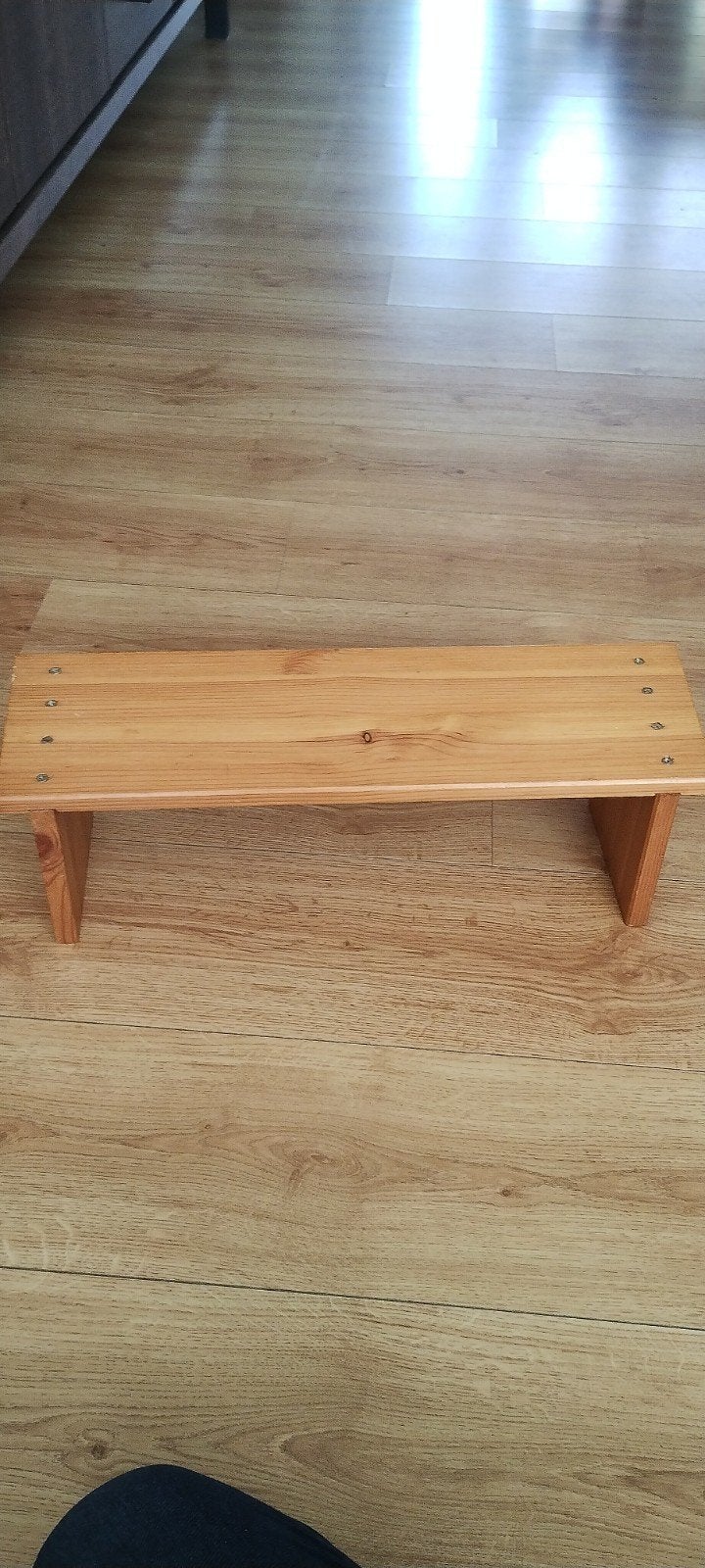 Houten yoga bankje, Sport en Fitness, Yoga en Pilates, Ophalen, Zo goed als nieuw