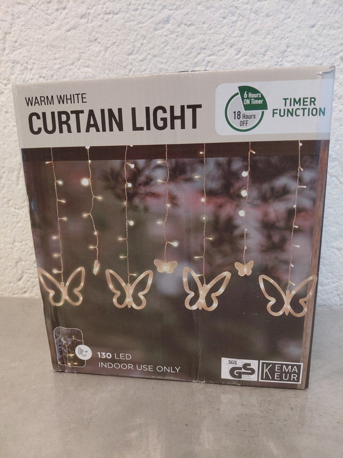 Vlinder LED Lichtgordijn Warm Wit - Nieuw in doos, Ophalen, Nieuw, Vlinder, Sfeervol, Decoratief